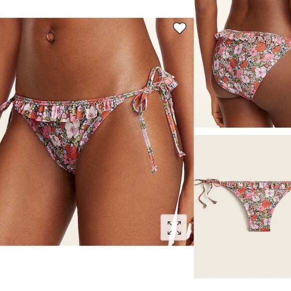 NWT J. Crew Liberty Meadow Song Floral Bikini Bottom Size XXL Spring Summer Swim - Picture 2 of 14